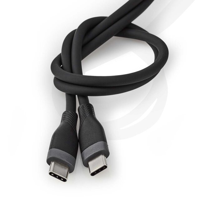 Nedis USB-C zu USB-C Silikonkabel - USB 2.0 - PD 60W - Schwarz - 1,5 m
