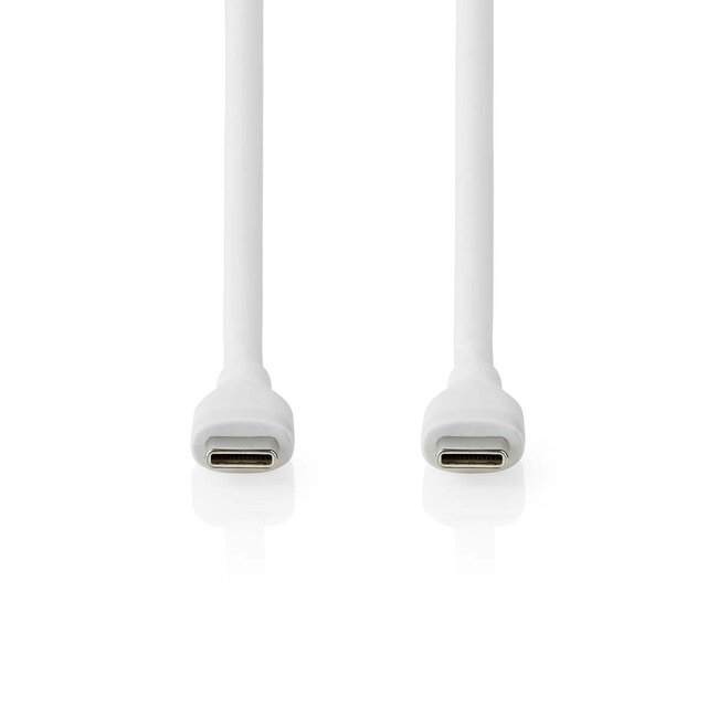 Nedis USB-C-auf-USB-C Silikon Kabel - USB 2.0 - PD 60W / Weiß - 1,5 m