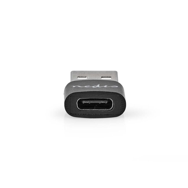 Nedis USB-A (m) auf USB-C (w) Adapter – kompakt – USB 2.0 – schwarz
