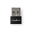 Nedis USB-A (m) auf USB-C (w) Adapter – kompakt – USB 2.0 – schwarz
