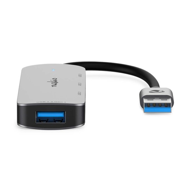 Nedis USB-Hub 4 Ports USB2.0/3.0 Bus-powered Grau 0,10 m