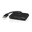 Nedis USB-C Hub mit 1x USB-A, 1x USB-C & Kartenleser - busbetrieben - USB 2.0 - schwarz - 0,10 m