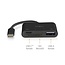 Nedis USB-C Hub mit 1x USB-A, 1x USB-C & Kartenleser - busbetrieben - USB 2.0 - schwarz - 0,10 m