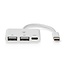 Nedis USB-C Hub mit 2x USB-A & 1x USB-C, busbetrieben, USB 2.0, weiß, 0,10 m