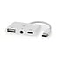 Nedis USB-C auf 3,5mm Klinke, USB-A & USB-C Adapter aktiv, weiß, 0,10 m