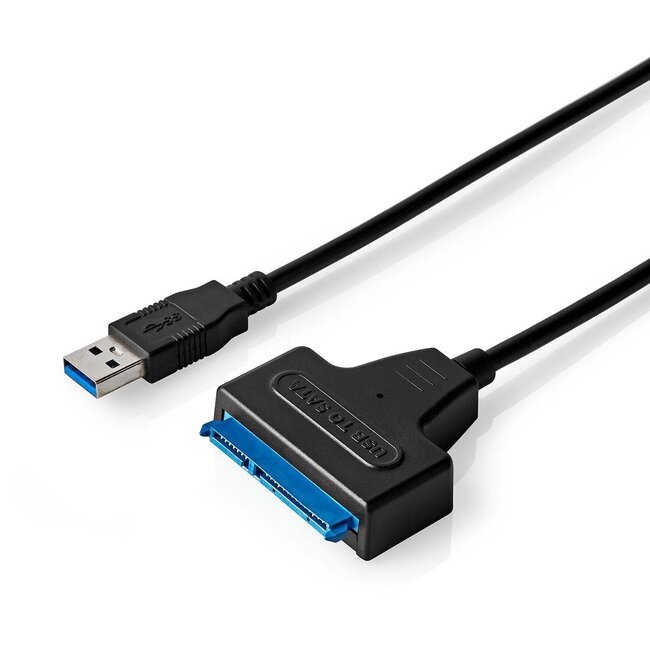 Nedis USB-A zu SATA Adapter für 2,5'' HDD/SSD - USB 3.0, Schwarz, 0,30 m