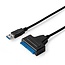 Nedis USB-A zu SATA Adapter für 2,5'' HDD/SSD - USB 3.0, Schwarz, 0,30 m