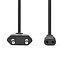 Nedis C1 - CEE 7/16 Stromkabel für elektrische Rasierer / Schwarz - 2 Meter