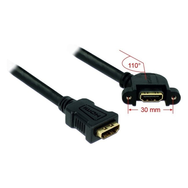 HDMI (m) - HDMI (m) Winkeladapter Einbau - Version 1.4 (4K 30Hz) - 0,25 m