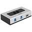 DeLOCK USB 3.0 Umschalter 2x USB-B auf 1x USB-A, silber/schwarz