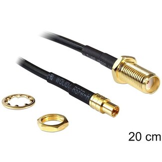 DeLOCK SMA (m) - MMCX (m) Kabel - RG-174 - 0,20 Meter
