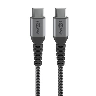 Goobay Goobay USB-C auf USB-C Kabel - USB 2.0 - 60W - Nylon - 1 Meter