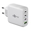 Goobay Heimladegerät 3x USB-C PD + 1x USB-A QC GaN 68W Weiß