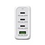 Goobay Heimladegerät 3x USB-C PD + 1x USB-A QC GaN 68W Weiß