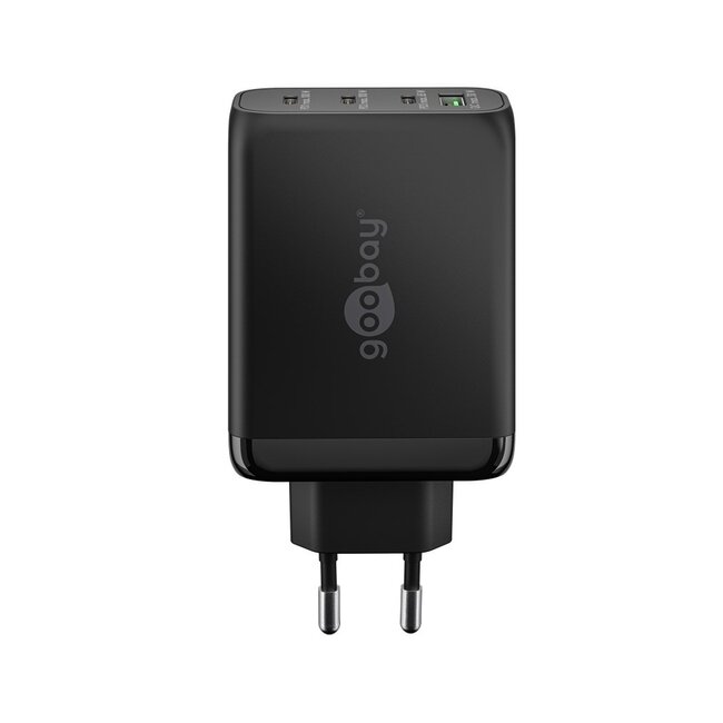 Goobay Heimladegerät 3x USB-C PD + 1x USB-A QC GaN 100W Schwarz