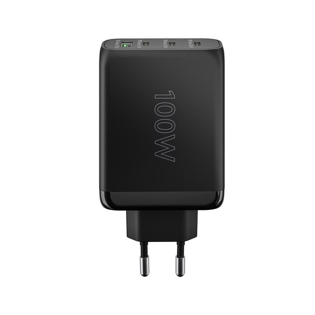 Goobay Heimladegerät 3x USB-C PD + 1x USB-A QC GaN 100W Schwarz