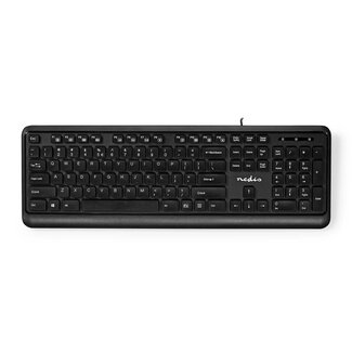 Nedis Nedis USB-Tastatur kabelgebunden mit 12 Multimediatasten - QWERTY (US) / Schwarz - 1,5 m