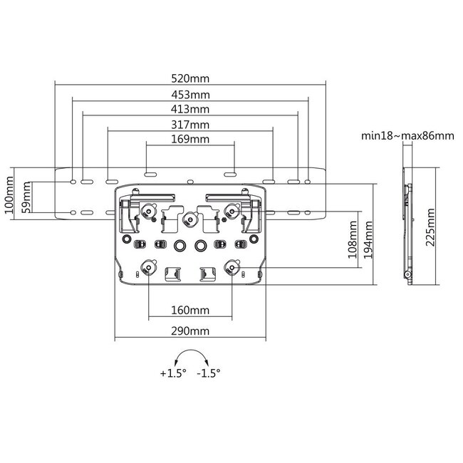My Wall neigbare Wandhalterung für 75 Zoll Samsung QLED TVs
