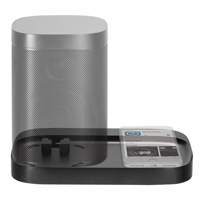 My Wall Wandhalterung Set für Sonos PLAY:1, ONE, ONE SL und andere kompakte Lautsprecher – mit extra Platz / Schwarz