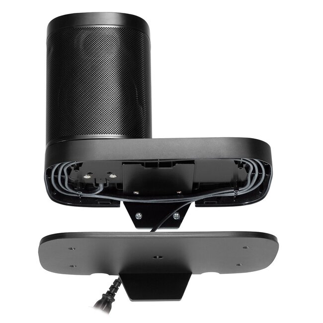 My Wall Wandhalterung Set für Sonos PLAY:1, ONE, ONE SL und andere kompakte Lautsprecher – mit extra Platz / Schwarz