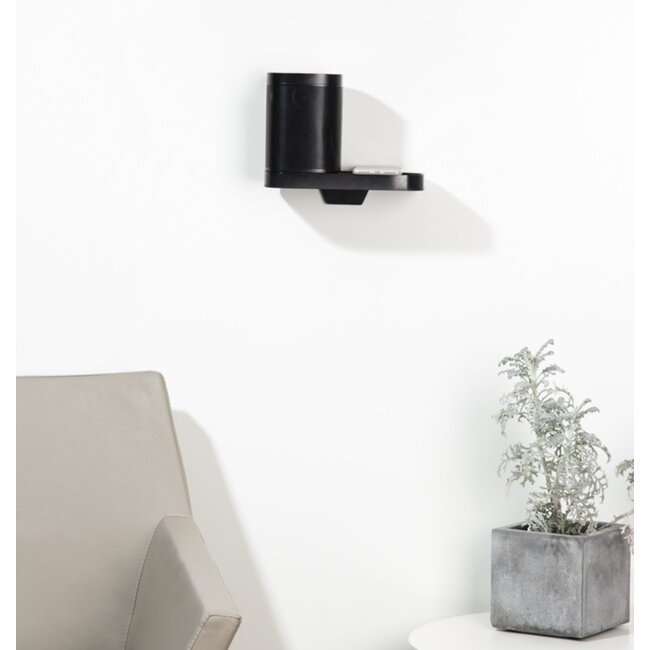 My Wall Wandhalterung Set für Sonos PLAY:1, ONE, ONE SL und andere kompakte Lautsprecher – mit extra Platz / Schwarz