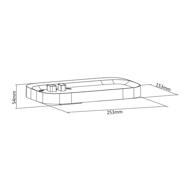 My Wall Wandhalterung Set für Sonos PLAY:1, ONE, ONE SL und andere kompakte Lautsprecher – mit extra Platz / Schwarz