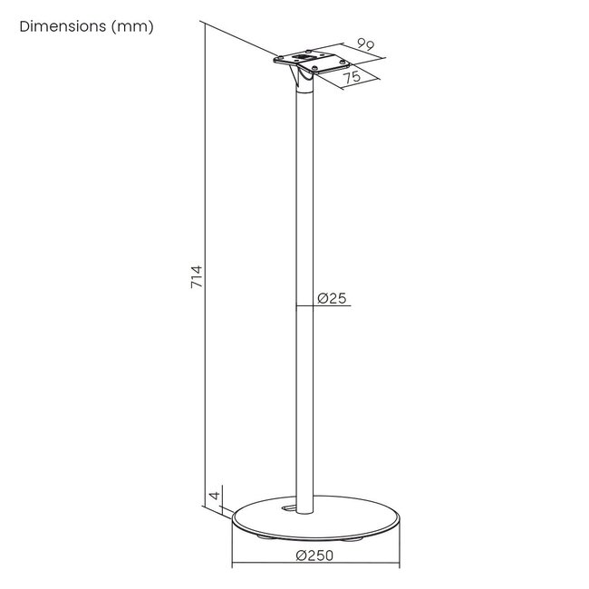 My Wall Stativ-Set für Sonos Era 300 – fest / schwarz