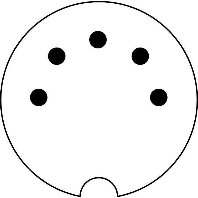 DIN 5-polig Winkel - 3,5mm Klinkenkabel / Schwarz - 3 Meter