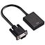 VGA + 3,5mm Klinke zu HDMI Adapter mit HDCP - Stromversorgung via Micro USB / Schwarz - 0,15 m