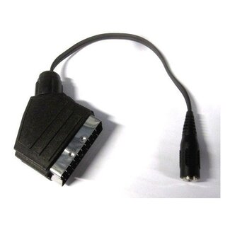 COM Scart (m) auf 3,5mm Klinke (w) Audio Adapter Schwarz - 0,20 m