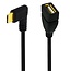 USB-C (m) Winkeladapter (links/rechts) zu USB-A (w) - USB 2.0 / Schwarz - 0,25 m