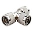 N (m) - 2x N (m) T-Adapter - 50 Ohm