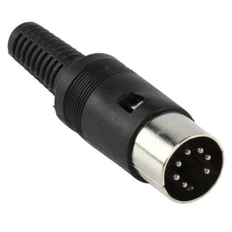 Universal DIN 7-poliger Stecker (m) | Schwarz