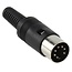 DIN 7-poliger Stecker (m) | Schwarz