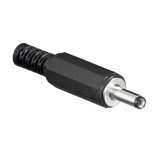BKL DC-Stecker gerade - 3,0 x 1,0 mm - lötbar / schwarz