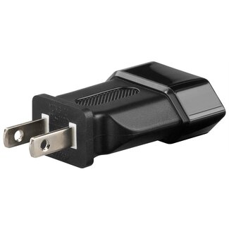 DINIC Reiseadapter Europa (ungeschützt) zu USA & Japan (Typ A) / Schwarz