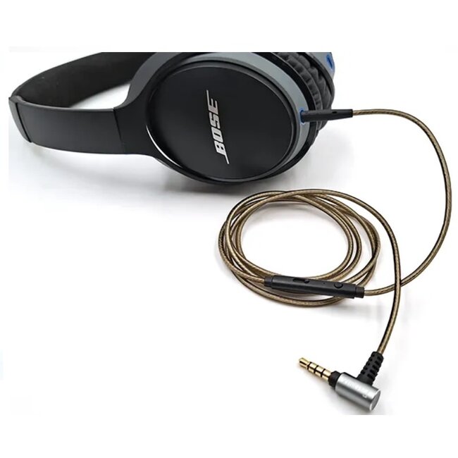 Premium Winkel-Audiokabel mit Control Talk für Bose On-Ear 2, 700, QuietComfort 25, 35, 45 & Ultra – 1,2 m