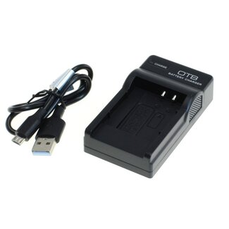 VHBW Kamera-Akku-Ladegerät kompatibel mit Nikon EN-EL11, Olympus Li-50B, Li-60B, Li-90B, Li-92B und Sony NP-BK1, NP-BY1, NP-FK1