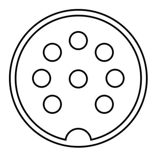 DIN 8-poliger Stecker (m)