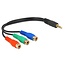 LED TV 3,5mm 4-poliger Component Adapter kompatibel mit Samsung BN39-01154C und LG - 0,15 m