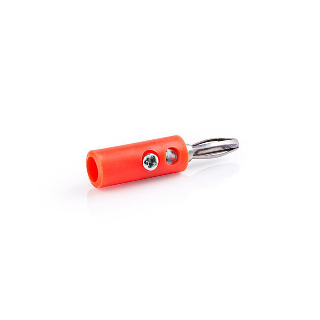 Bananenstecker für Lautsprecherkabel bis 4 mm / Rot