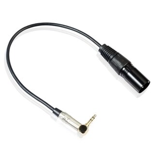 Universal XLR (m) auf 3,5mm Klinke (m) Winkel Audio Adapterkabel - 0,30 m