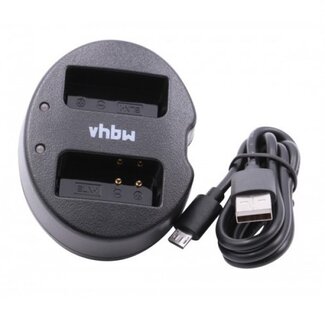 VHBW Doppel-Akku-Ladegerät kompatibel mit Olympus BLN-1 und PS-BLN1 Akkus