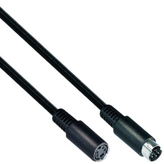 Universal S-Video / S-VHS Verlängerungskabel Schwarz - 3 Meter