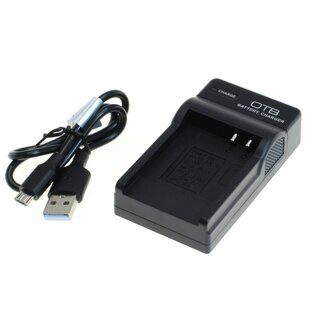 VHBW Akku-Ladegerät kompatibel mit Panasonic CGA-S005, CGA-S007, CGA-S008, DMW-BCE10, VW-VBJ10, Fujifilm NP-70 und Samsung IA-BH125C, IA-BP125A