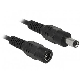 DeLOCK DC-Stecker (m) - DC-Buchse (w) Verlängerungskabel 5,5x2,1mm 0,5m 24V/5A schwarz