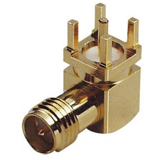 BKL RP-SMA (m) Winkel-Steckverbinder für Gehäusemontage