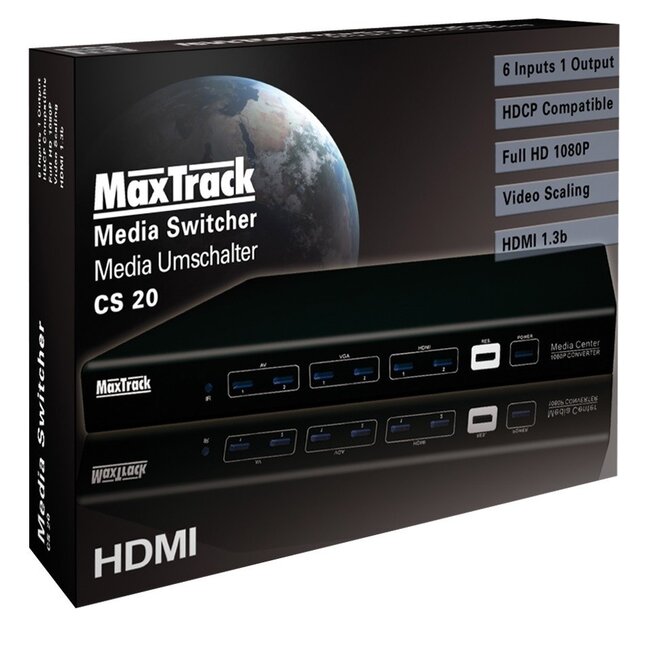 MaxTrack HDMI Multikonverter Schalter mit Fernbedienung - Version 1.3 (Full HD 1080p)