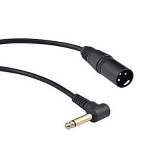 Dolphix XLR Stecker (m) auf 6,35mm Mono Klinke (m) Winkel Adapterkabel - 0,30 m