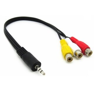 Dolphix LED TV 3,5mm 4-poliger Composite Adapter kompatibel mit Samsung BN39-01154E/01154H und LG – 0,15 m